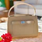 WO|MN Genuine leather small handbag - dark beige