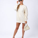 100% Cotton Jersey Sweatshirt Dress 