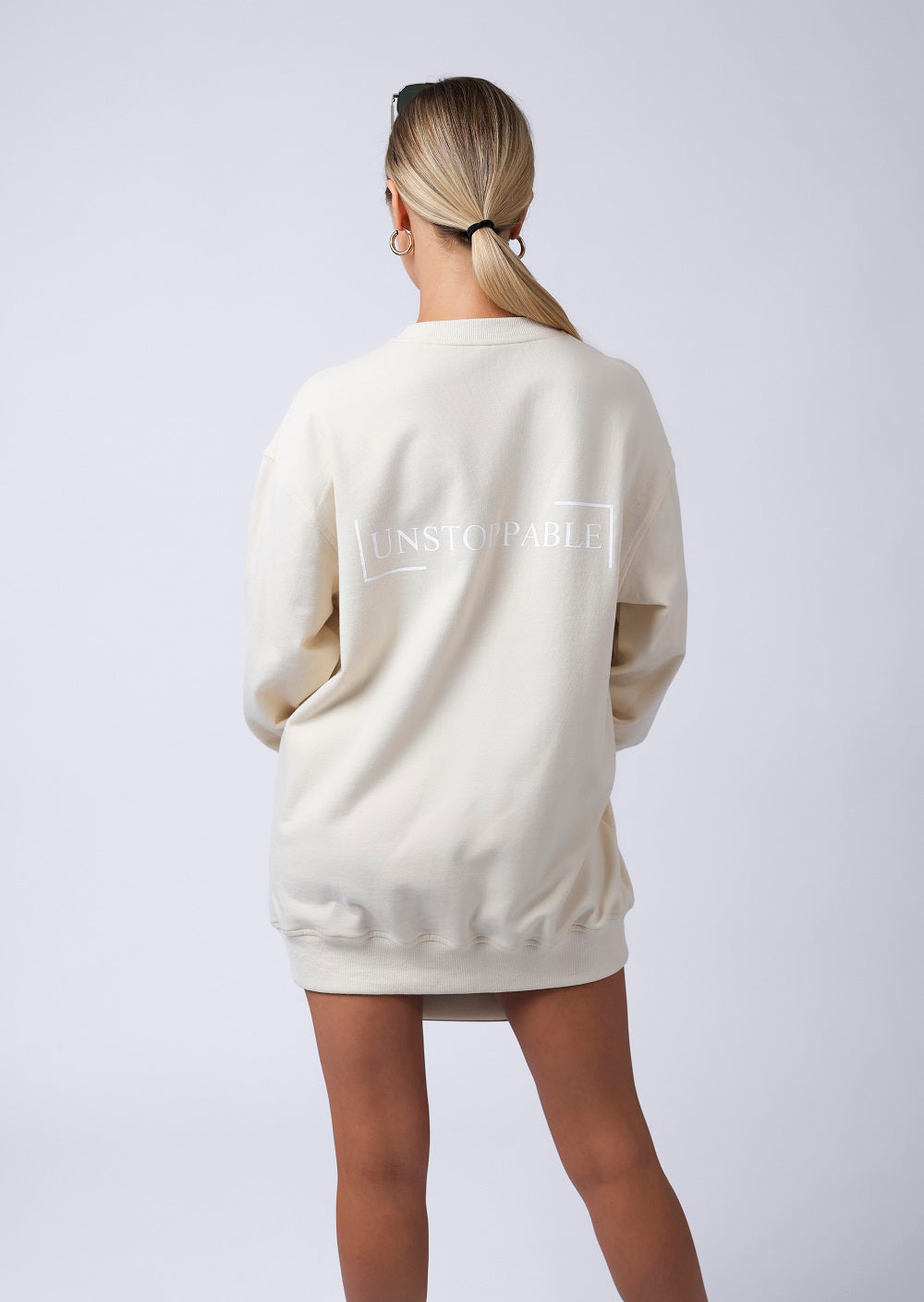 100% Cotton Jersey Sweatshirt Dress 