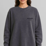 YEREVAN Cotton Oversized Sweatshirt - Dark Vintage Gray