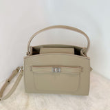 WO|MN Genuine leather small handbag - dark beige