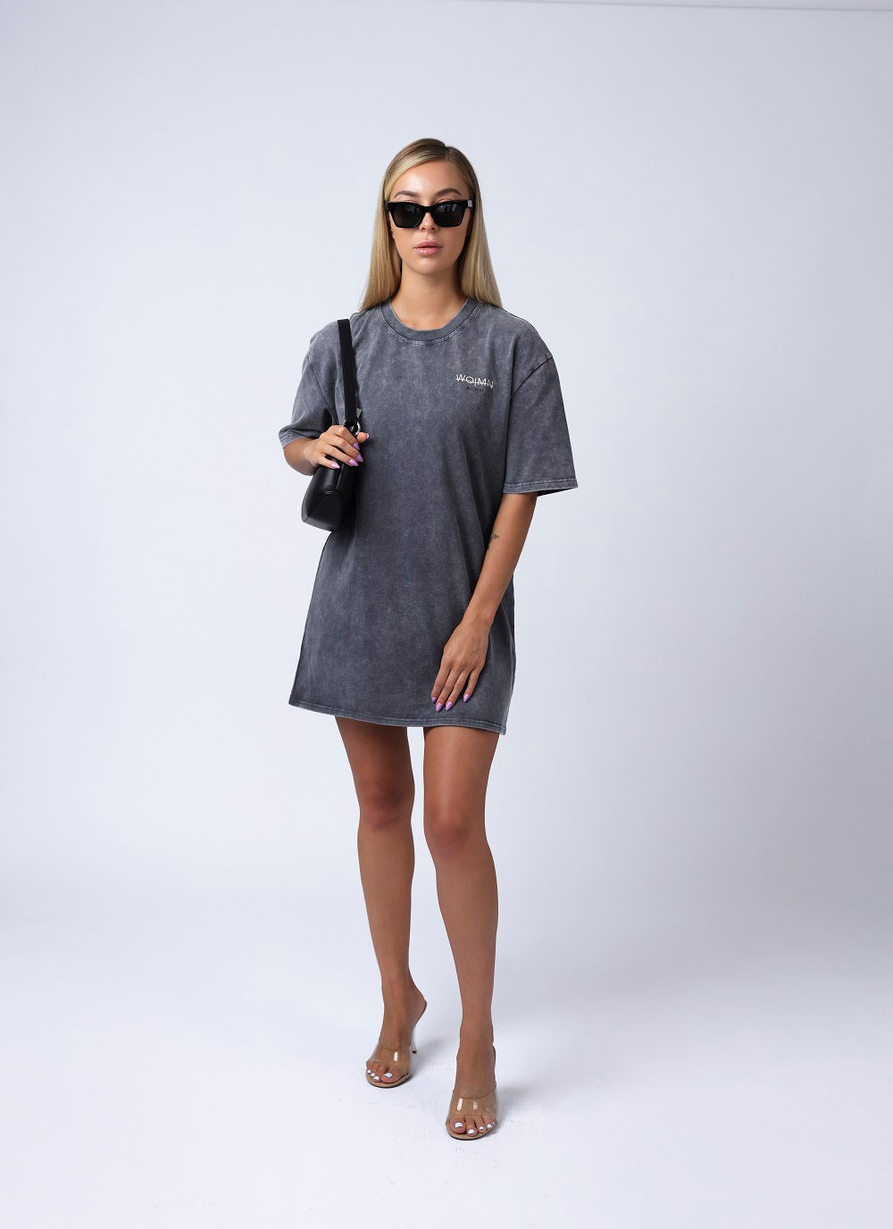 100% Cotton Black T Shirt Dress