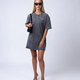 100% Cotton Black T Shirt Dress