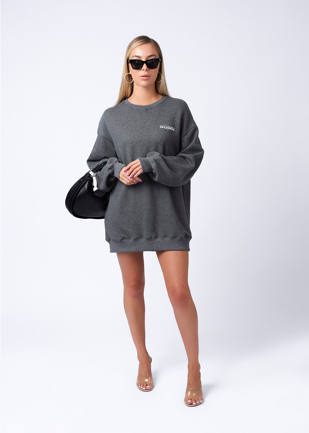 Loose Fit Sweatshirt Dress -100% Cotton