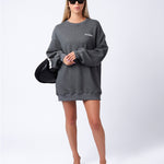 Loose Fit Sweatshirt Dress -100% Cotton