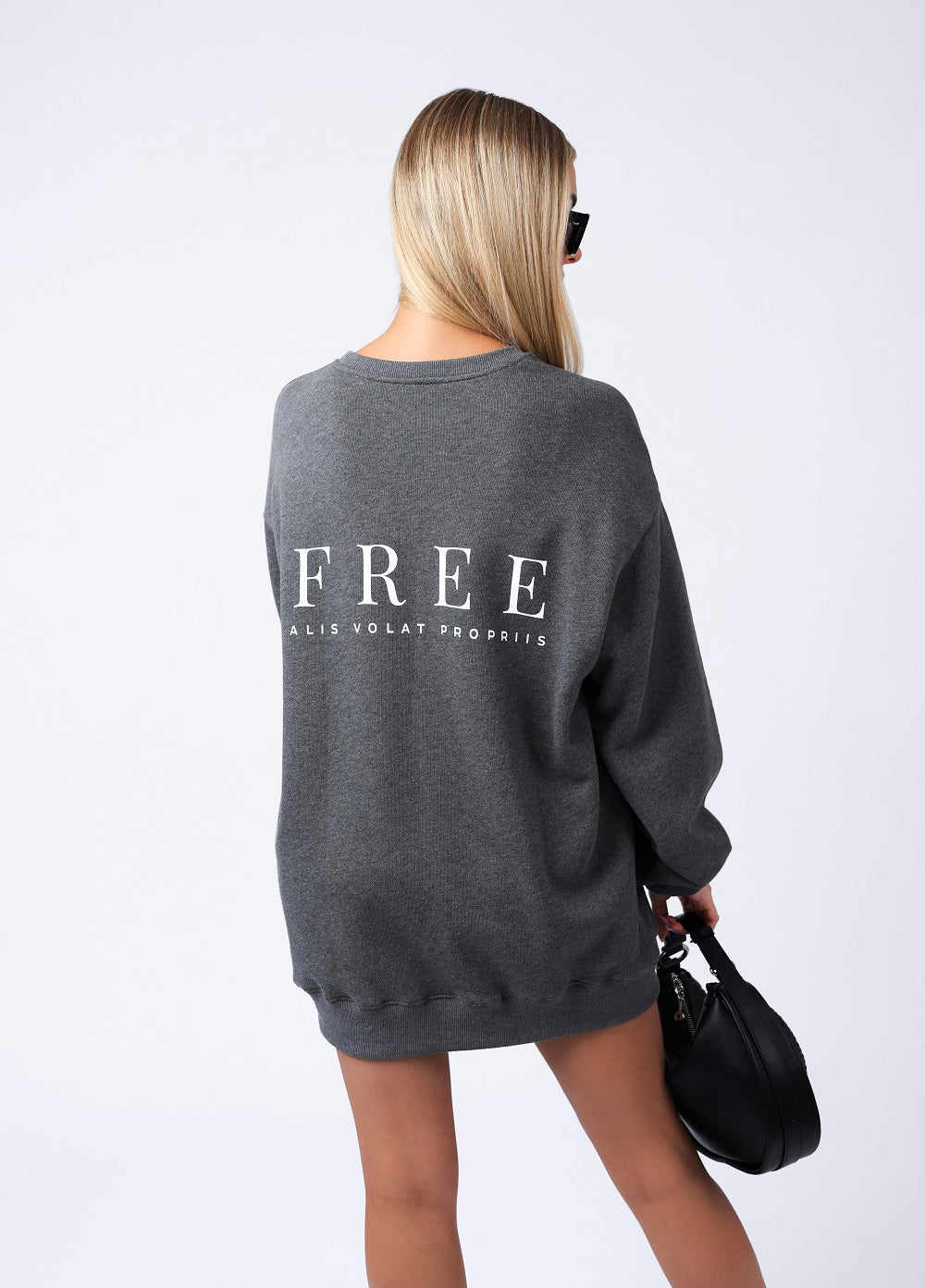 Loose Fit Sweatshirt Dress -100% Cotton