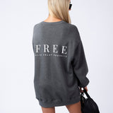 Loose Fit Sweatshirt Dress -100% Cotton