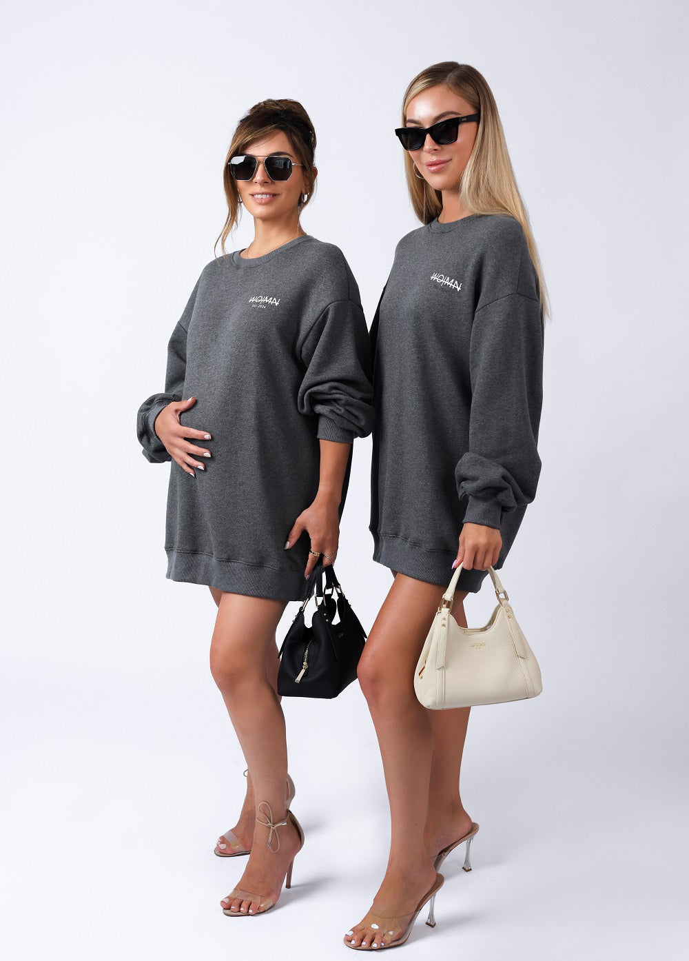 Loose Fit Sweatshirt Dress -100% Cotton