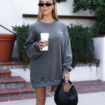 Loose Fit Sweatshirt Dress -100% Cotton